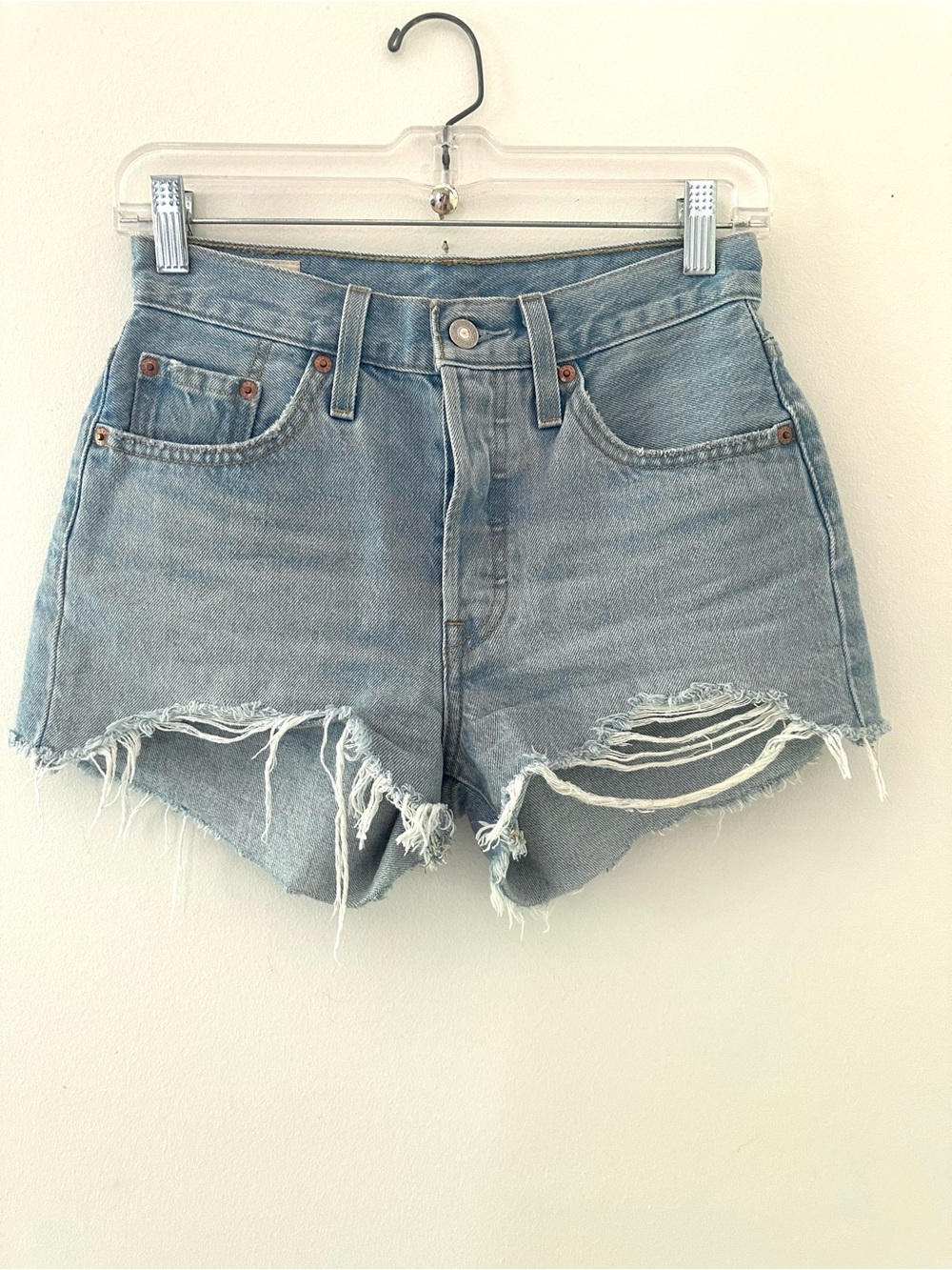 Free People/Levi's Premium 501 western coastal cowgirl High rise shorts size 25
